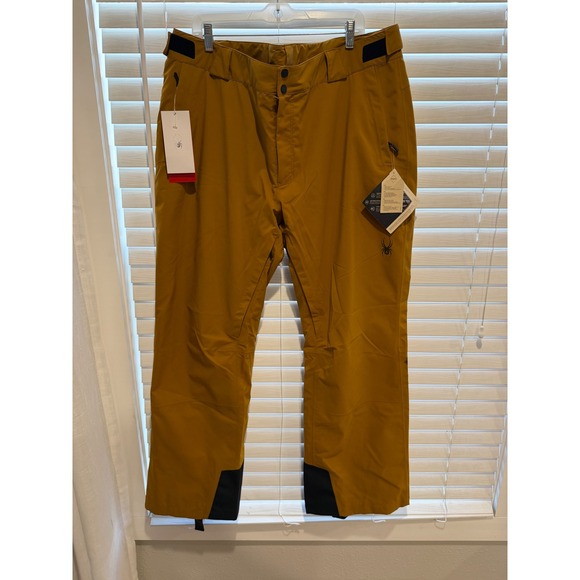 Spyder Mens Hone GORE-TEX Shell Pant Toasted Mustard Yellow Ski Snow XXL NEW